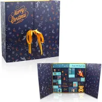 Sonstiges Calendrier de l'Avent à remplir, calendrier de Noël fait maison avec 24 boîtes cadeaux, couleur bleue