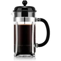 Bodum Cafetière Caffettiera 1 l, noir/chrome, Cafetière, Noir, Argent