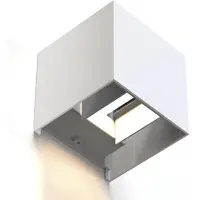 Hama Luminaire WLAN, carré, 10 cm, IP44 pour intérieur et extér., blc