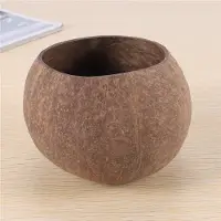 Typecat Bol en coquille de noix de coco, bol en bois de noix de coco, bol décoratif, bol de rangement, peut verser une bougie