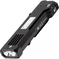 Wuben X5 1R Black, lampe de poche EDC tactique 3-en-1 rechargeable avec lumière UV 365nm et laser vert, 1300 lumens