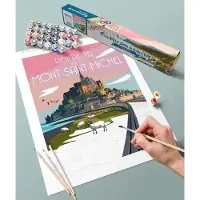 La Loutre Puzzle Peinture par Numéros - Mont Saint Michel