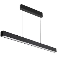 Silamp Suspension LED linéaire, 40W, réglage de la température de couleur (CCT), éclairage directionnel vers le haut et vers le bas, finition noire, 120 cm