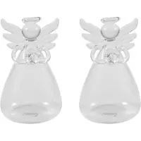 TAUOH 2X Vases a fleur d'oraison Vase en verre transparents en cristal Conteneurs de fleurs Hydroponiques de fleurs