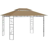 The Living Store Pavillon "", dimensions 4x3x2,7 mètres, couleur taupe, grammage 160 g/m²