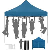 Famanu Gazebo de jardin pliable Rootz - Pavillon d'extérieur - Tente pliante - Protection contre les UV - 289 cm x 330 cm x 289 cm