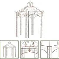 The Living Store Pavillon de jardin "Living Store" en fer, couleur antique, dimensions : 3 mètres