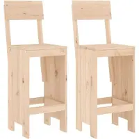 vidaXL Tabouret de bar 2 pcs. 40x48,5x115,5 cm pin massif