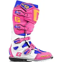 Gaerne SG-12 Shockwave LE, bottes ,Fuchsia/Blanc/Bleu/Jaune ,44 EU
