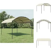vidaXL Pavillon en tissu, couleur crème - Pavillons et tentes de réception