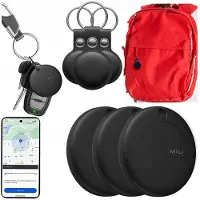 Noname 3x MiTag GPS locator for iOS + 3x Case Dog backpack key ring
