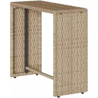 vidaXL Ensemble de salon de jardin 5 pièces Coussin Empilable Beige Poly Rattan