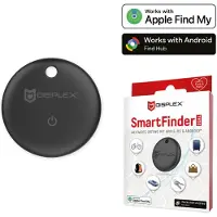 Displex Dual SmartFinder, couleur noire (Apple Find My, Google Find Hub), Traceur, Noir
