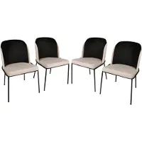 Skye Decor , Dore 145 V4, ensemble de chaises (4 pièces), noir, 100 % MÉTAL, 54 x 55 x 86 cm