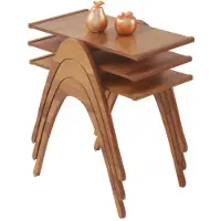 AEA Table basse en bois, couleur marron, confortable, moderne, idéale pour le salon, pratique, neuve