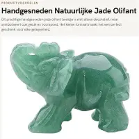 OEM Dailygoods - Petite figurine en jade, sculptée à la main - Statuette d'éléphant - Décoration - Amulette de chance - 2 cm - Vert