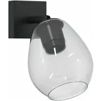 vidaXL Spot de plafond noir 13 x 13 x 26 cm verre et métal