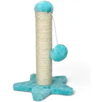OEM Griffoir en sisal/Fourrure artificielle, hauteur 30 cm, griffoir élégant pour chats avec une plateforme inférieure en bois dur