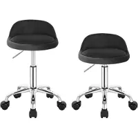BellaFurn Siège de bureau pivotant sur roulettes, réglable en hauteur | Gris foncé | 30x30x53-65,5 cm