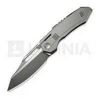 We Knife Couteau pliant Bogey, Gray Titanium, Stonewash/Satin