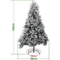 Yakimz Arbre de Noël Aiguilles de sapin avec support Flocage extérieur 120cm avec poussière de neige
