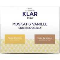 Klar 's set cadeau shampooing solide & après-shampooing muscade & vanille