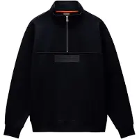 Napapijri Box Logo Half Zip Sweatshirt Noir S Homme