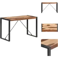 vidaXL Table de salle à manger 120x60x75 cm, en bois massif avec finition palissandre - Tables de salle à manger