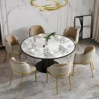 Flieks Ensemble de 6 chaises de salle à manger ergonomiques, avec pieds inclinés, pieds réglables, assises rembourrées, chaises de cuisine, dimensions 55x55x85 cm, couleur beige et kaki
