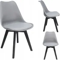 Jumi Chaise OSLO grise + pieds noirs (nouveau code)
