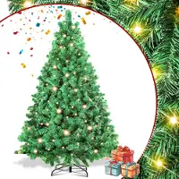 TolleTour LED 150CM Arbre de Noël artificiel Sapin vert Aiguilles PVC Arbre de décoration pour décoration de Noël avec guirlande lumineuse, avec 550 pointes