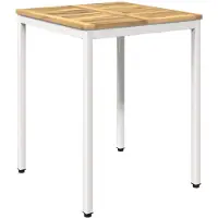 Syfax Table de jardin pour repas, finition blanchie, dimensions 60 x 60,5 x 75 cm