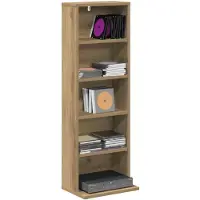 vidaXL Étagère CD Artisan en chêne, 33 x 23,5 x 97,5 cm, en panneaux de particules