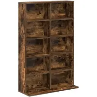 vidaXL Étagère CD, bois composite, 65 x 23,5 x 97,5 cm