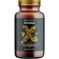 BrainMax Extrait de chaga, 50 % de polysaccharides et 20 % de bêta-1,3/1,6 D-glucanes, 500 mg, 100 gélules végétales