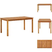 vidaXL Table de jardin 140x80x74 cm Bois massif Acacia - Tables de jardin