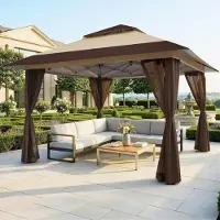 Sonstiges Pavillon pop-up de 4x4 mètres, imperméable, avec moustiquaire. Hauteur réglable. Protection UV SPF 50+