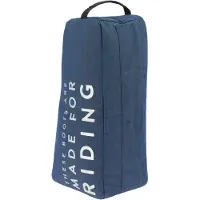 Ekkia Sac de transport pour bottes Equitheme, modèle "Je t'aime", couleur bleu jean