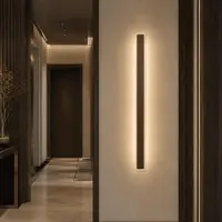 Silamp Applique murale LED linéaire, 10W, couleur cuir, indice de protection IP65, longueur 60 cm - Lumière blanche neutre, température de couleur 4000K - 5500K