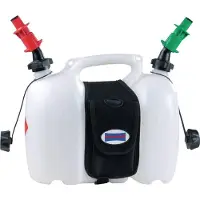 Hünersdorff Bidons doubles Profi nature avec sacoche de selle / 1 tube de sortie / système de remplissage carburant + huile, 6+3L - 804962