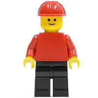LEGO Minifigurine , torse rouge uni avec bras rouges, jambes noires, rouge (référence : pln033)