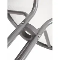 Happy Green Table en métal avec plateau en verre 60 cm, argent