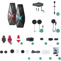 OEM Interphone pour moto,vocale, Bluetooth 5.3, lot de 2 (modèle F1)
