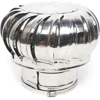 OEM Ventilateur à ailette, en acier inoxydable, avec flux d'air actionné par le vent, couleur argent