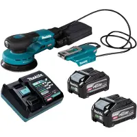 Makita BO 003 CGU201 : Ponceuse excentrique sans fil, 40 V max., diamètre 125 mm, excentrique de 3,0 mm, moteur sans balais, + 2 batteries 4,0 Ah + chargeur