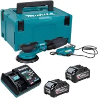 Makita BO 002 CGU201 : Ponceuse excentrique sans fil, 40 V max., diamètre 150 mm, excentrique de 5,0 mm, moteur sans balais, + 2 batteries 4,0 Ah + chargeur + coffret Makpac