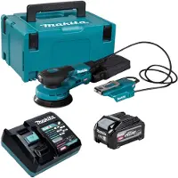 Makita BO 003 CGU101 : Ponceuse excentrique sans fil, 40 V max., diamètre 125 mm, excentrique de 3,0 mm, moteur sans balais, incluant 1 batterie 4,0 Ah, 1 chargeur et 1 coffret Makpac