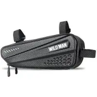 WildmanT WILDMAN sac de voyage sous le cadre du vélo avec fermeture éclair 1,5L E4 noir