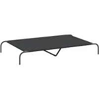 vidaXL Lit pour chien Rehaussé Noir 150x90x20 cm Tissu Oxford et acier