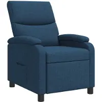 vidaXL Fauteuil club bleu en tissu